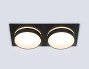 Встраиваемый светильник Ambrella light TN6712/2 BK черный IP44 GX53/2 max 15W 210*105*45