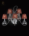 Бра Reccagni Angelo 301/5A Chrome Brown Swarovski Crystal Rossella