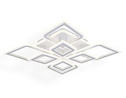 Потолочный светодиодный светильник с пультом Ambrella light FA8911/4+4 WH/CH