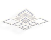 Потолочный светодиодный светильник с пультом Ambrella light FA8911/4+4 WH/CH