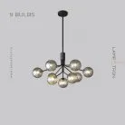 Люстра DANNA LUX 9 плафонов. Цвет черный Lampatron 8437-23181