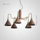 Люстра DOMENIC B 5 ламп. Черный орех Lampatron 7421-20523
