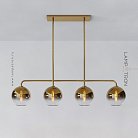 Реечный, рядный светильник CLOVE Цвет Латунь + Янтарь Lampatron clove-brass-amber 7780-21921