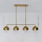 Реечный, рядный светильник CLOVE Цвет Латунь + Янтарь Lampatron clove-brass-amber 7780-21921