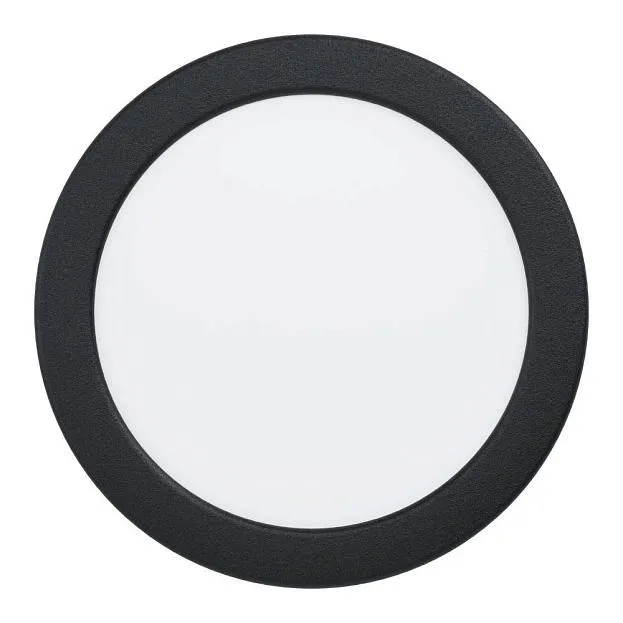 Встраиваемый светильник led 10,5W(LED), d168, IP44,2700K, 4000K, 6500K, 1200lm, пластик, черный, белый Eglo 901414 FUEVA 6