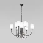 Подвесная люстра с тканевыми абажурами Eurosvet 60164/10 черный a065748 Abbey