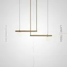 Реечный, рядный светильник BARRA 2 лампы. Цвет черный. Крепление планка Lampatron 1942-25366