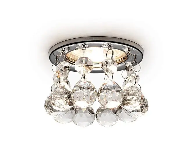 Встраиваемый точечный светильник MR16 с хрусталем Ambrella light K2051 CH/CL Crystal Spot Встраиваемый точечный светильник MR16 с хрусталем Ambrella light K2051 CH/CL Crystal Spot