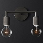 Бра Rh Utilitaire Double Sconce Black 123263-22 ImperiumLoft