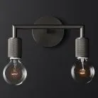 Бра Rh Utilitaire Double Sconce Black 123263-22 ImperiumLoft