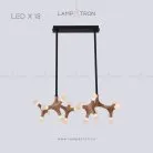 Подвесной светильник SANTANA 18 ламп. Цвет Светлое Дерево Lampatron 4239-10598