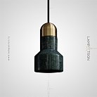 Подвесной светильник JAZZ STONE Мрамор. Цвет Зеленый + Латунь Lampatron 5182-13236