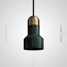 Подвесной светильник JAZZ STONE Мрамор. Цвет Зеленый + Латунь Lampatron 5182-13236