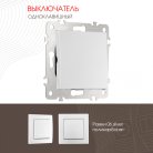 Выключатель одноклавишный, 10AX 250V Arte Milano 206.30-1.silver am
