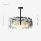 Люстра RASMIN 7 ламп. Цвет Черный Lampatron 7146-19611