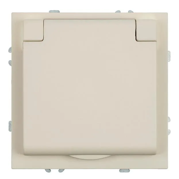 Розетка 1-местная с крышкой с защ. штор, с/з, 250В, 16А, серия Эмили, кашемир, soft touch Stekker 49907 RST16-5112-08 Розетка 1-местная с крышкой с защ. штор, с/з, 250В, 16А, серия Эмили, кашемир, soft touch Stekker 49907 RST16-5112-08