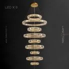 Кольцевые люстры и светильники BERTOLDA COMBO Девять колец. 40 + 90 + 50 + 100 + 60 + 110 + 70 + 120 + 80 см Lampatron 6481-17561