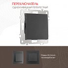 Переключатель одноклавишный перекрёстный, 10AX 250V Arte Milano 206.34-1.black am