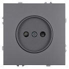 Розетка 1-местная с з/ш, б/з (механизм), СЗК, 250В, 16А, RST16-5109-10ZK, платиново-серый, soft touch Stekker 50242 Эмили