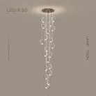 Готовая комбинация светильников LUANA MORE 20 ламп. Цвет Латунь Lampatron 5653-14617