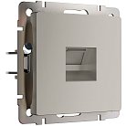 розетка RJ-45 Werkel W1281004 Встраиваемые механизмы дымчатый a069467