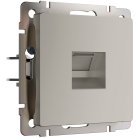 розетка RJ-45 Werkel W1281004 Встраиваемые механизмы дымчатый a069467