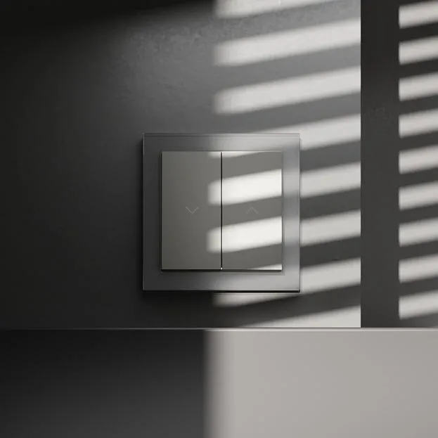 Выключатель встраиваемый для жалюзи 10А, (сталь) Voltum VLS020705 S70