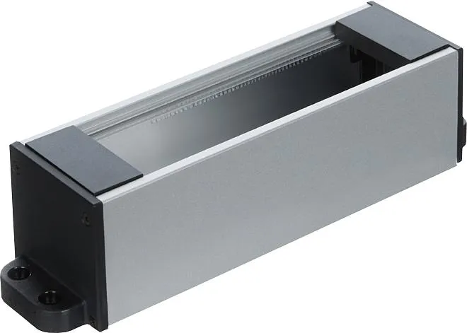 Настольный розеточный блок Squaredesign 6 мод. (3 мод. 45х45), алюминий, черные пластиковые заглушки с крепежом Donel DDSB6ANPF DDSB