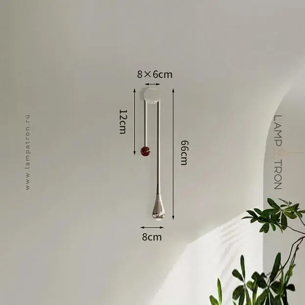 Бра JUBE WALL Хром+Красный. Тип В. Нейтральный свет Lampatron 8393-22987 Бра JUBE WALL Хром+Красный. Тип В. Нейтральный свет Lampatron 8393-22987