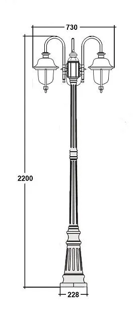Наземный фонарь Oasis Light 84309cB/10 Bl MADRID-COOPER