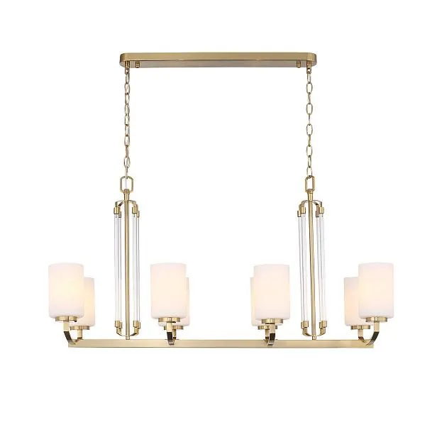 Люстра подвесная Латунь/Прозрачный E27*8 40W ST Luce SL1403.333.08 BRASS