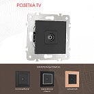 Розетка TV Arte Milano 203.43-1.black am
