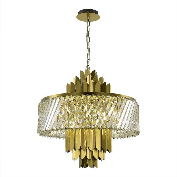 Подвесная люстра ST Luce Nari SL1635.303.09 Латунь/Прозрачный E14 9*40W Подвесная люстра ST Luce Nari SL1635.303.09 Латунь/Прозрачный E14 9*40W