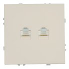 Розетка компьютерная 2-местная RJ-45 (механизм), серия Эмили, кашемир, soft touch Stekker 49900 RST00-5111-08