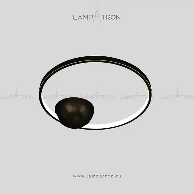 Потолочный светильник DORCAS Размер M. Цвет Латунь + Черный Lampatron 4124-10191 Потолочный светильник DORCAS Размер M. Цвет Латунь + Черный Lampatron 4124-10191