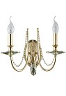 Бра Crystal Lux VICTORIA AP2 GOLD/AMBER 3340/402