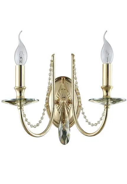 Бра Crystal Lux VICTORIA AP2 GOLD/AMBER 3340/402 Бра Crystal Lux VICTORIA AP2 GOLD/AMBER 3340/402