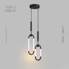 Готовая комбинация светильников FINNUR DUO Тип C. Размер M. Цвет Черный. Теплый свет Lampatron 7771-21903