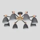 Люстра FOLKE 8 плафонов. Цвет серый. Lampatron 1176-199