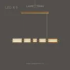 Реечный, рядный светильник BRIAND LONG 5 ламп. Цвет Латунь Lampatron 6931-20960