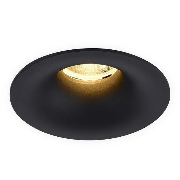 Светильник встраиваемый, 12Вт, D83хH65мм, 24°, 3000К, IP20, Ra>90, черный, блок питания в комплекте Donel DN12001R12W1B DN12