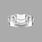 Угловой элемент 90° трека алюминий белый Denkirs TR2026-WH SMART ONE