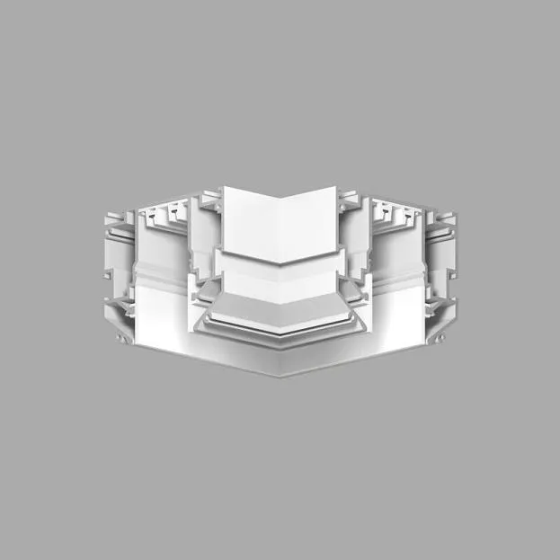 Угловой элемент 90° трека алюминий белый Denkirs TR2026-WH SMART ONE