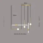 Подвесной светильник WAND COMBO 5 подвесов. Цвет латунь Lampatron 8627-24100