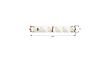 Светодиодная лента LUX, 3528, 120 LED/м, 9,6 Вт/м, 24В, IP33, Теплый белый (3000K) SWG DSG3120-24-WW3-33 