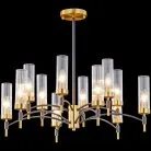 Потолочная люстра ILLUMICO IL5177-6+6PLS-29 BRASS TUBO