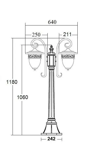 Наземный фонарь Oasis Light 87207LA/18L Gb KRAKOV 1 L