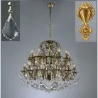 Подвесная люстра Ambiente 2118/12+12 AB Leaf Crystal GRANADA