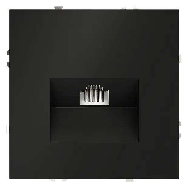 Розетка компьютерная встраиваемая  Voltum VLS060108 S70 RJ45 кат.6, (черный матовый)