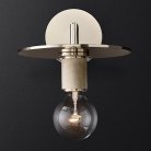Бра Rh Utilitaire Knurled Disk Shade Sconce Silver 123283-22 ImperiumLoft